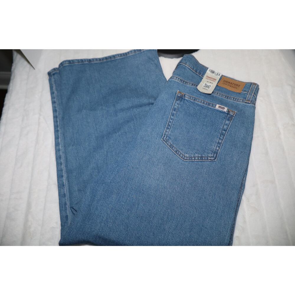 Womens Signature Levis High-rise Wide Leg Denim Jeans Size 16-W33